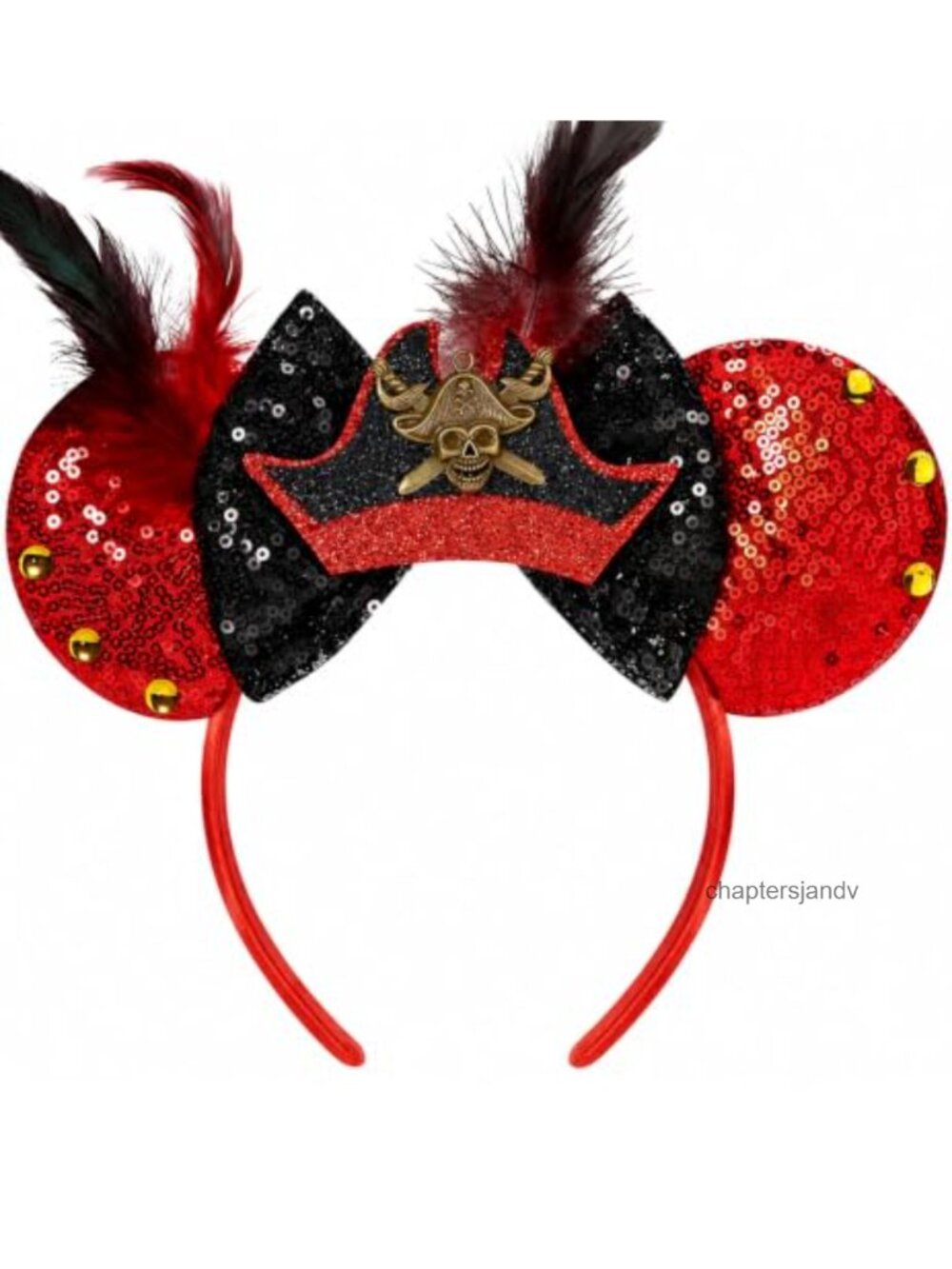Pirate Headband Sequin Bow Hair Accessory for Halloween Cosplay